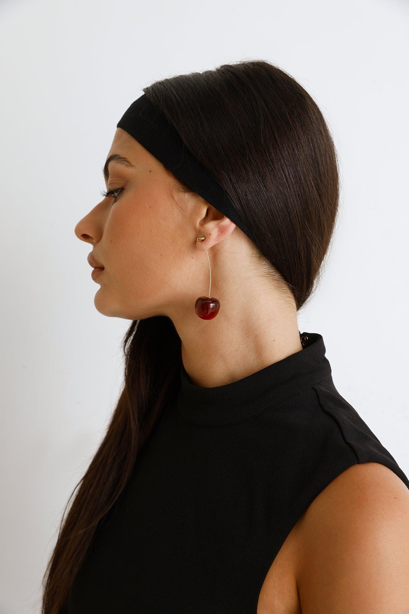 Cherry Kiss Earrings Gold Product Image