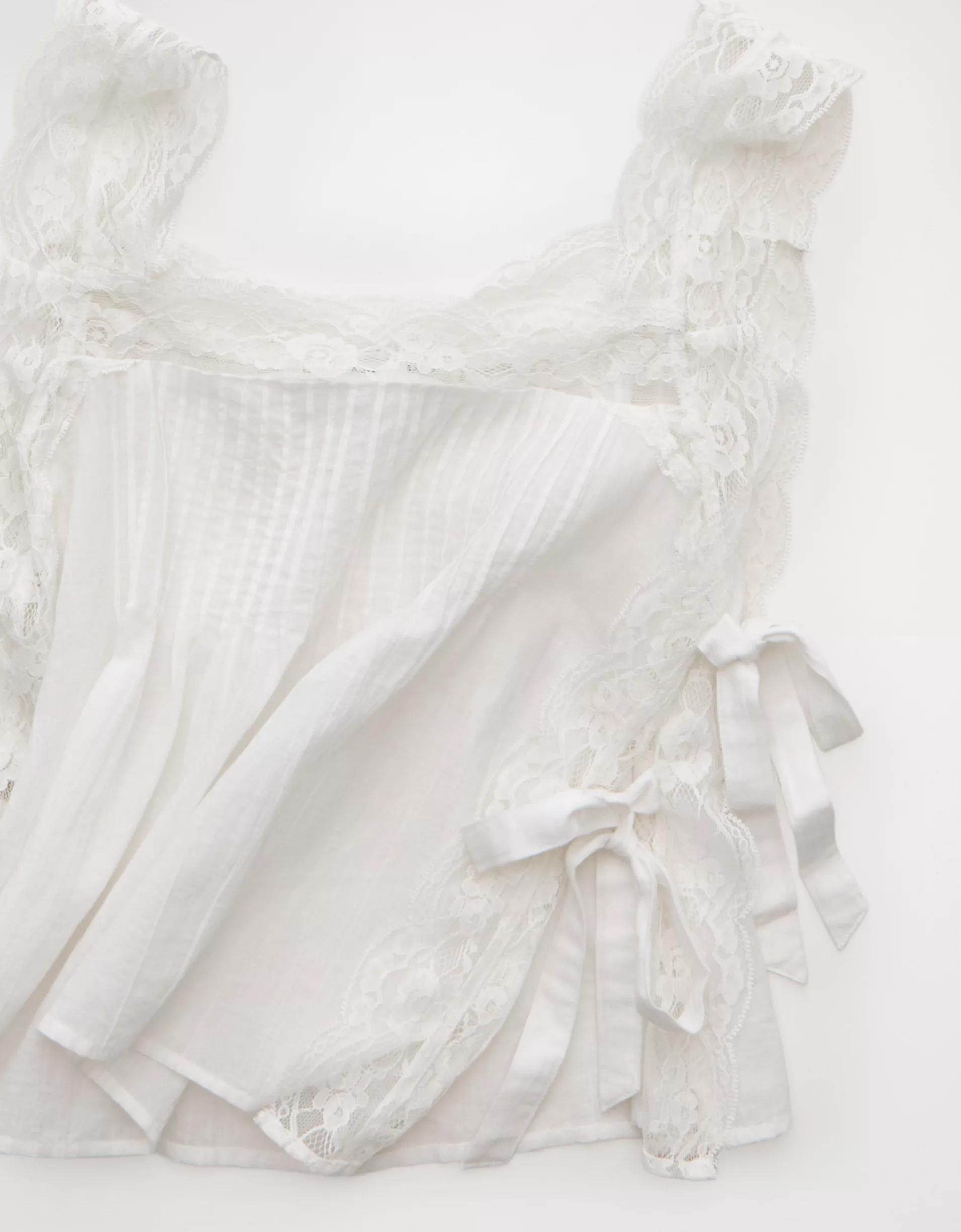 AE Lace Tie Side Tank Top Product Image