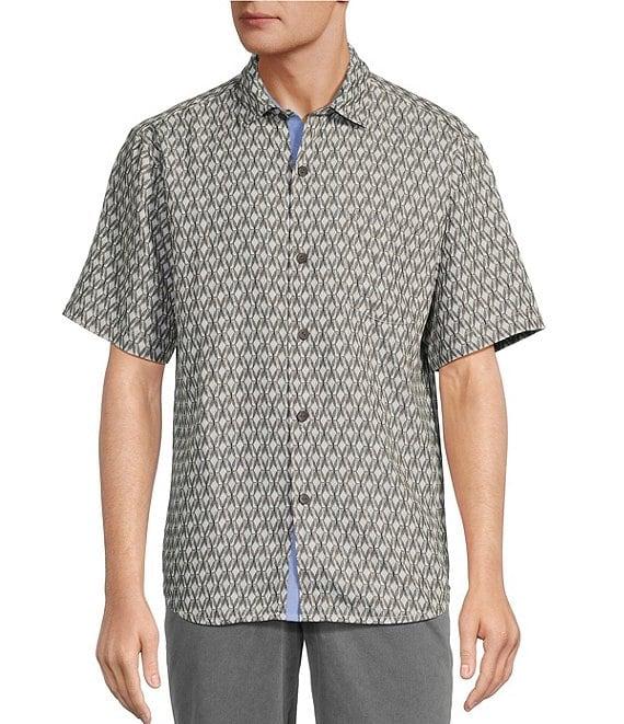 Tommy Bahama Coconut Point Dos Rios Geo Short Sleeve Woven Shirt Product Image