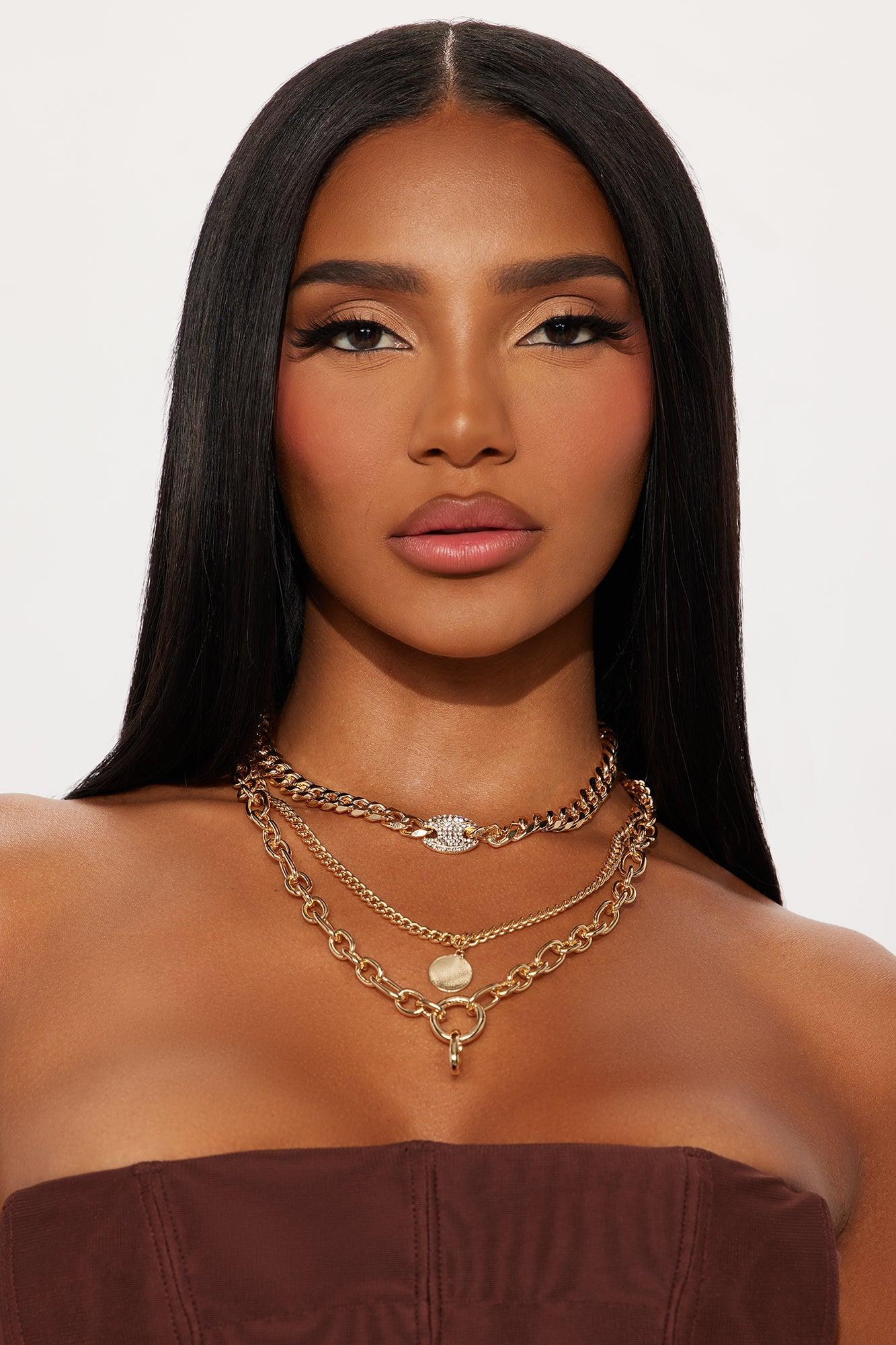 Sophia Layered Chains Necklace - Gold Female Product Image