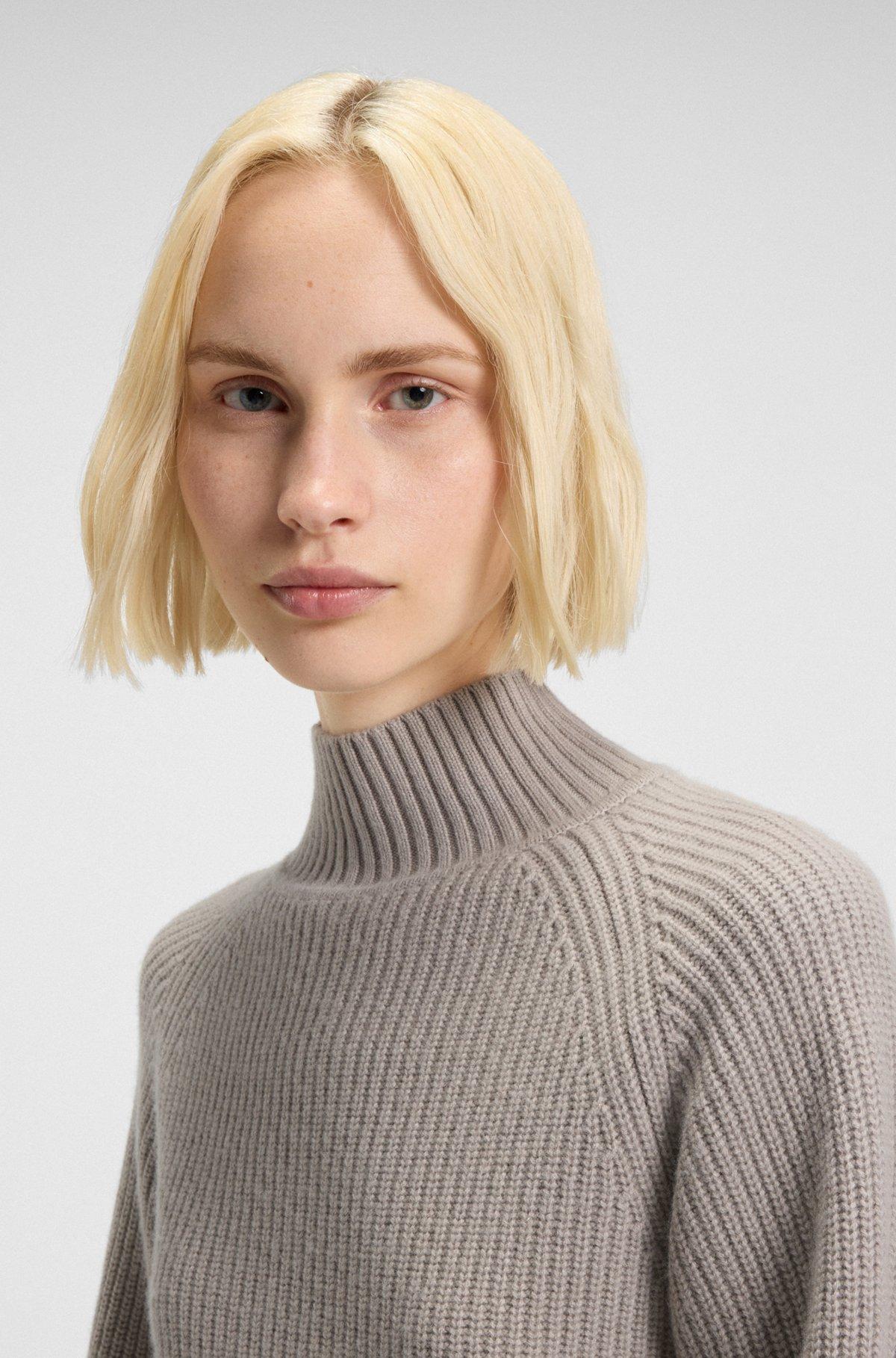 Loose-fit rollneck sweater with raglan sleeves Product Image