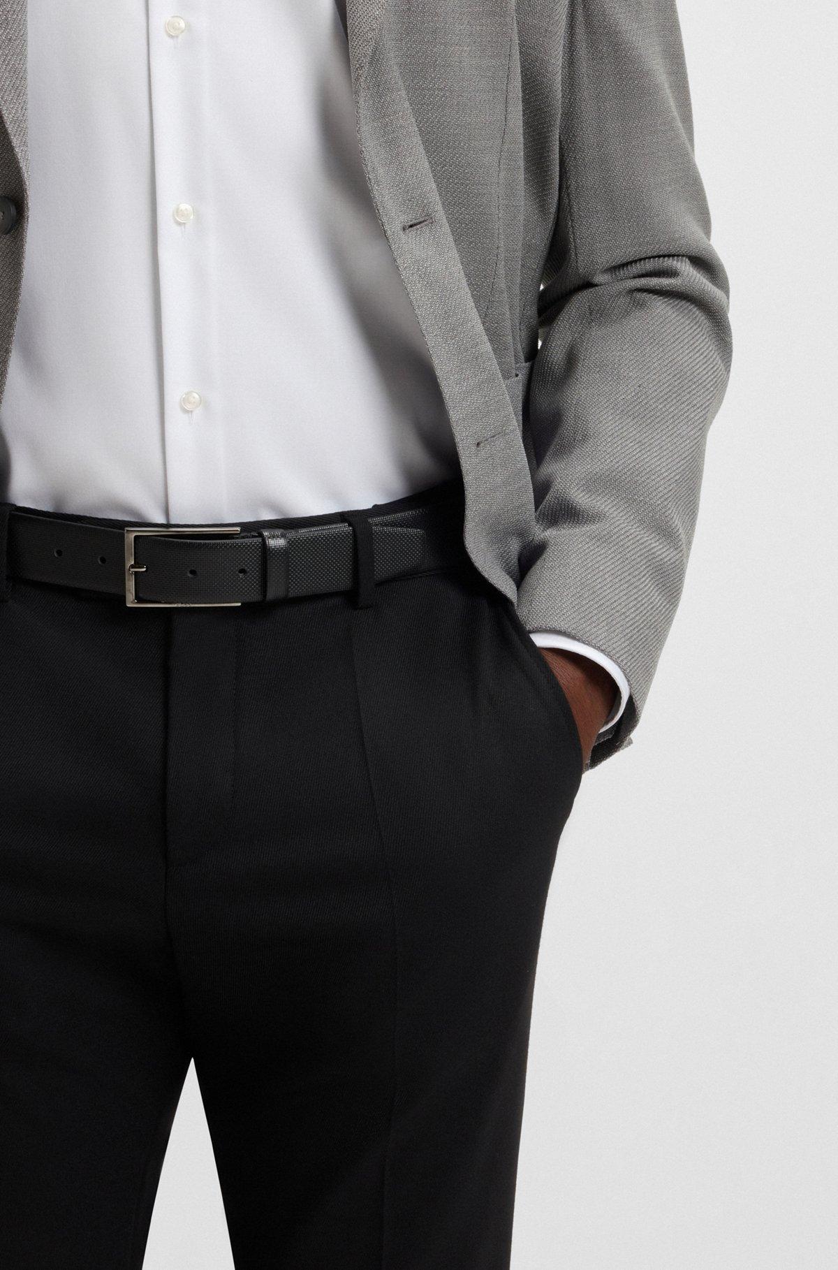 Belt bag with trims in printed Italian leather Product Image