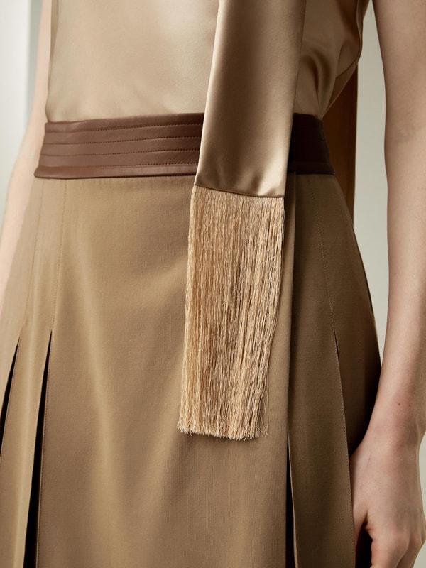 One-Shoulder Evening Watershine Silk Top Product Image