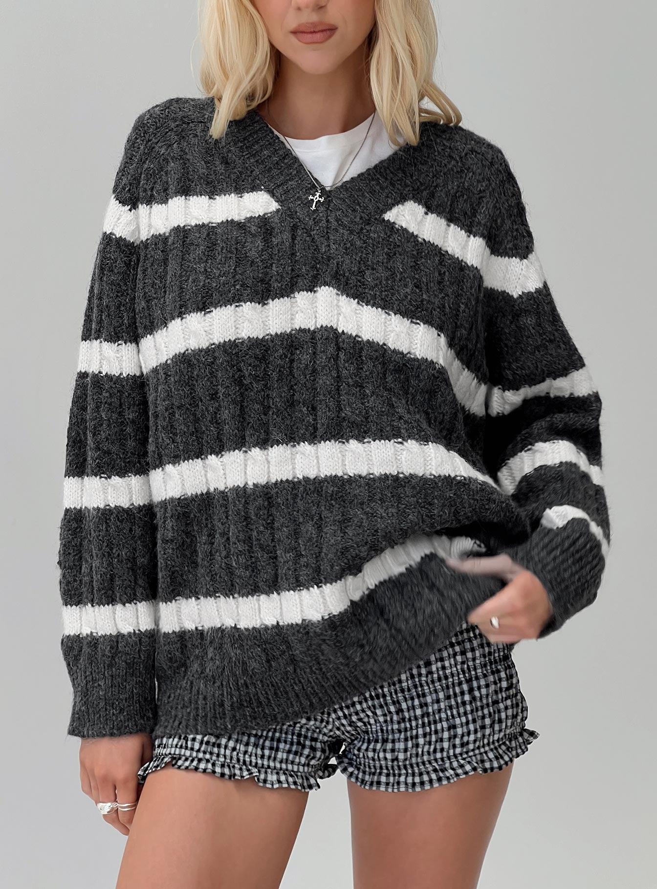 Percivill Knit Sweater Grey / Cream Product Image