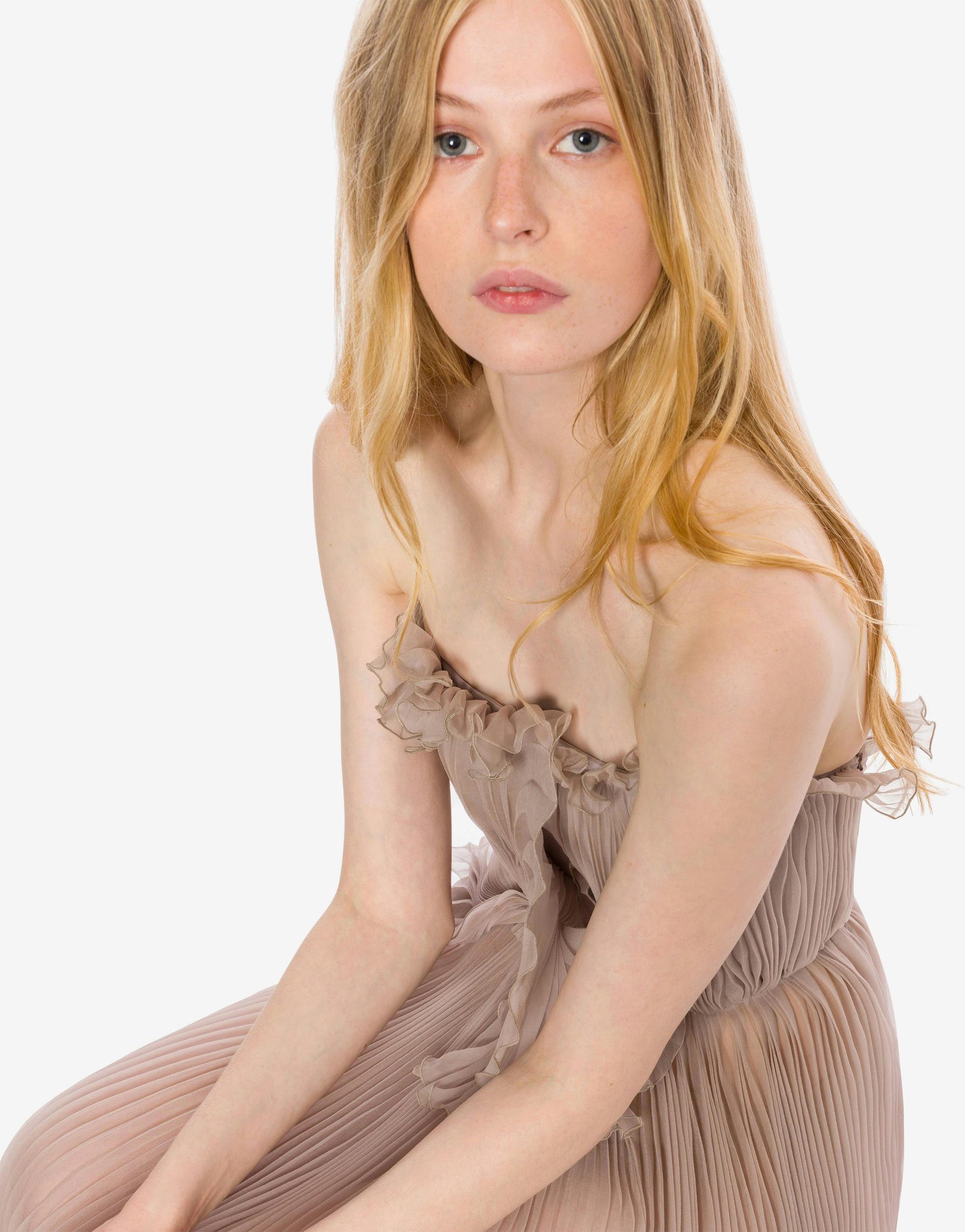 Short organic chiffon dress Product Image