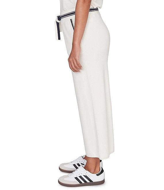 Ruby Rd. Wide Leg Contrast Striped Trim Pull-On Sweater Pants Product Image