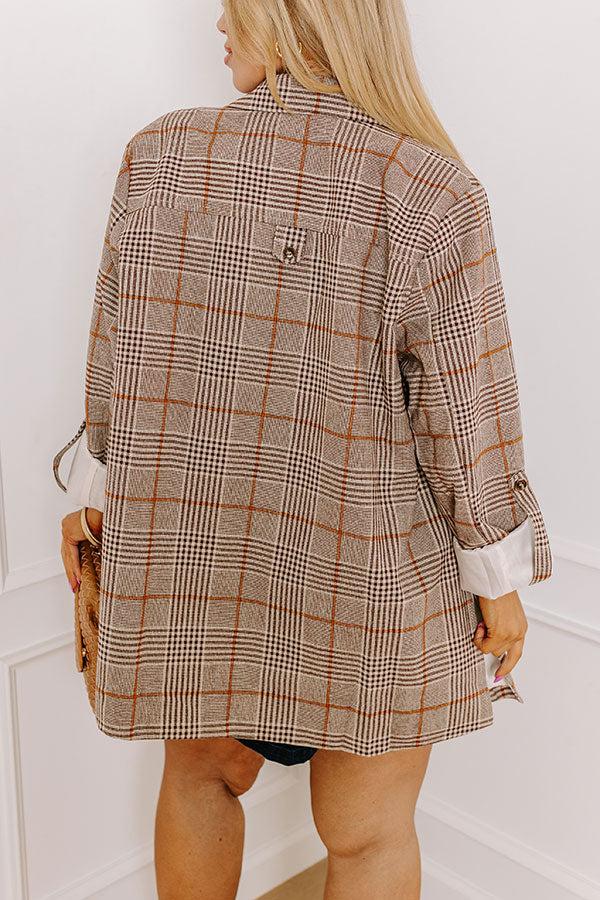 The Issey Plaid Blazer Curves Product Image