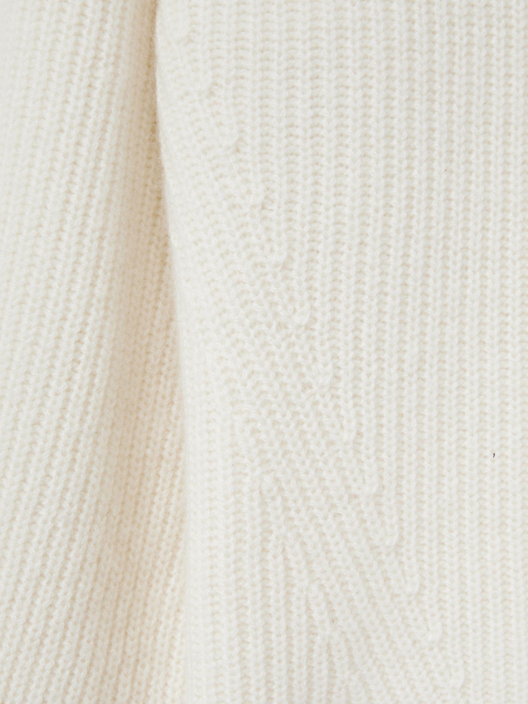 Wool Cashmere Roll Neck Jumper in Cream Product Image