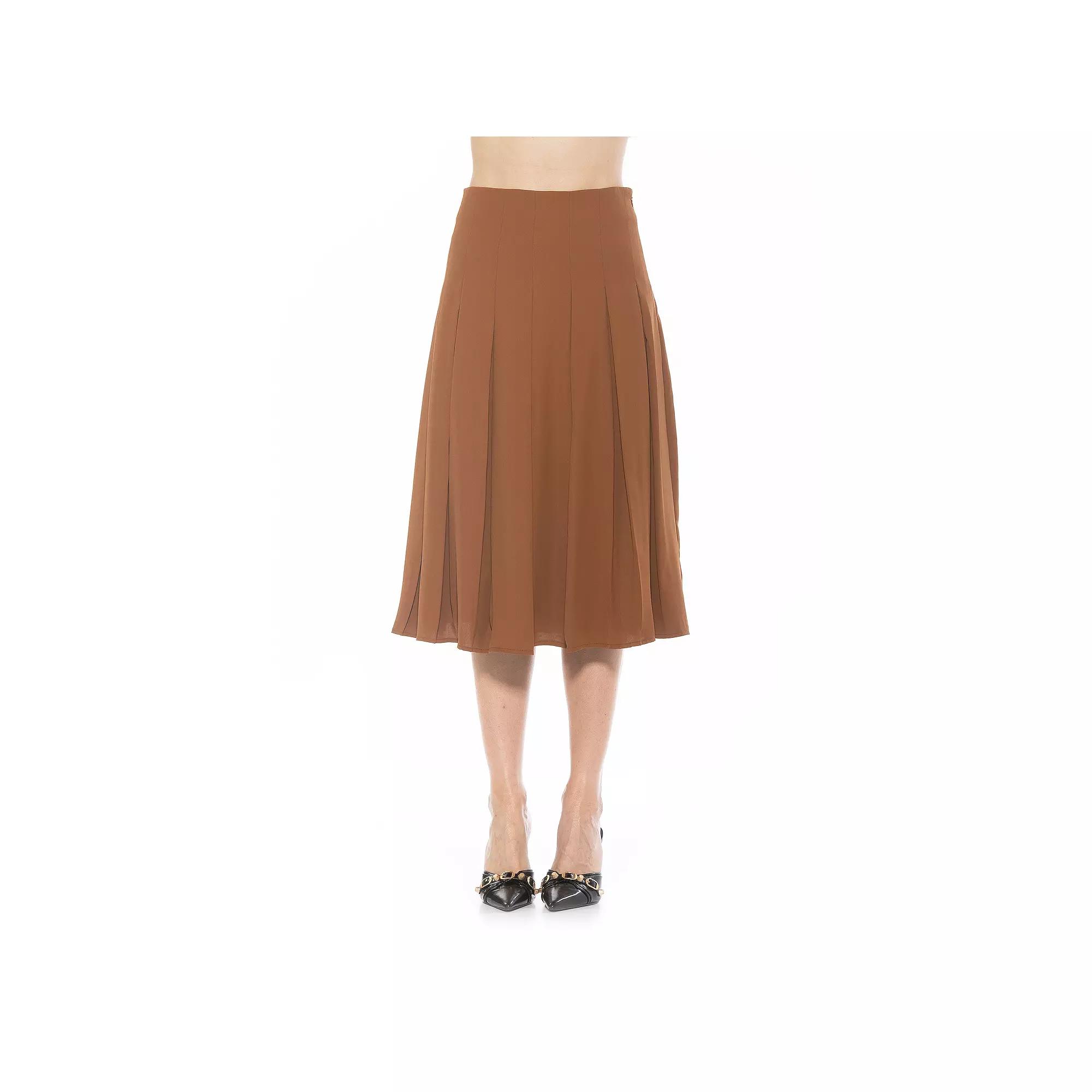 Women's ALEXIA ADMOR Shilo Midi Length Pleated Skirt,  Product Image