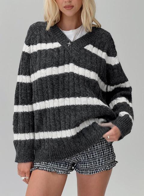 Percivill Knit Sweater Grey / Cream Product Image