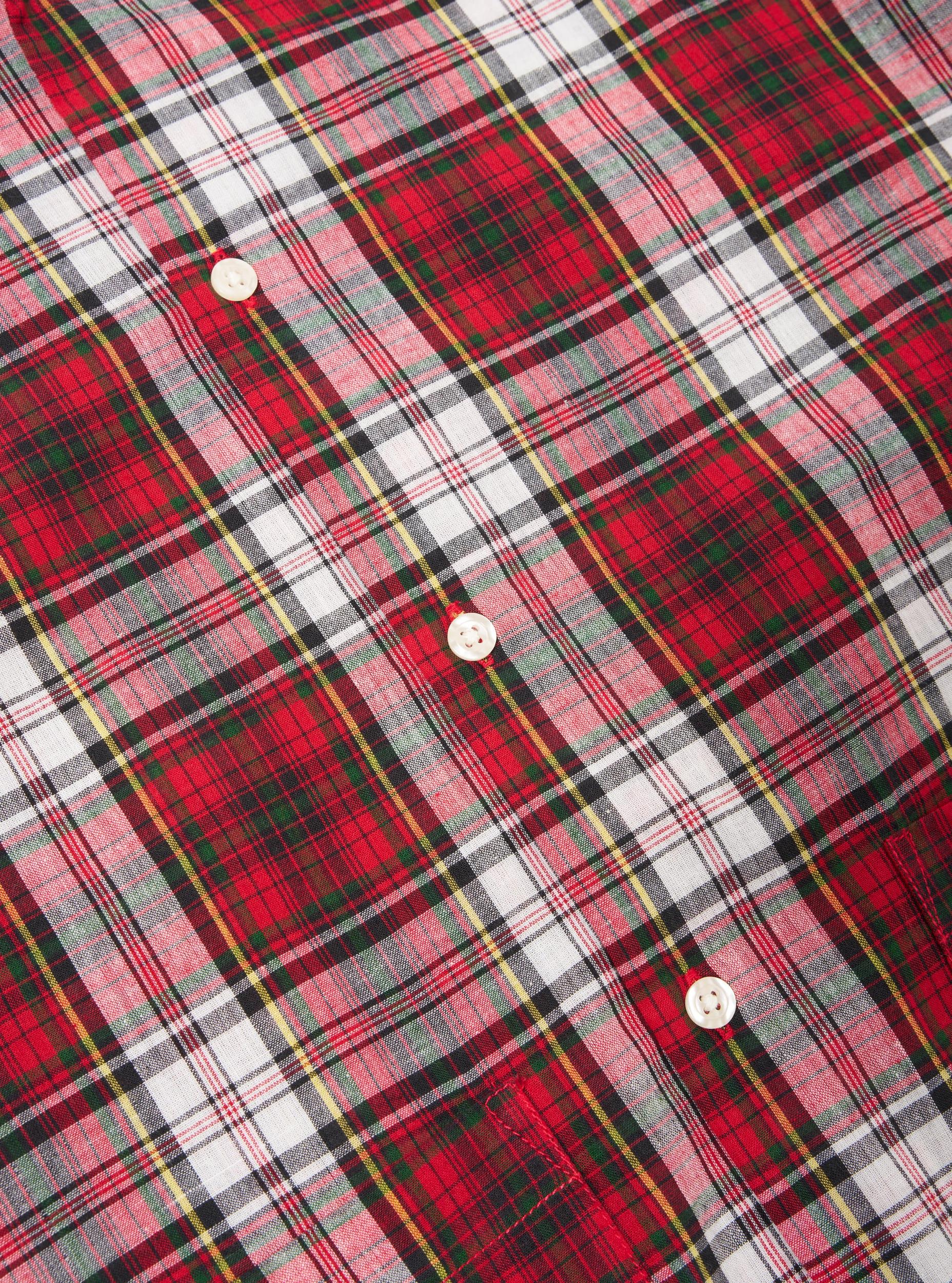 Short Pyjama Set in Red Madras Check Product Image