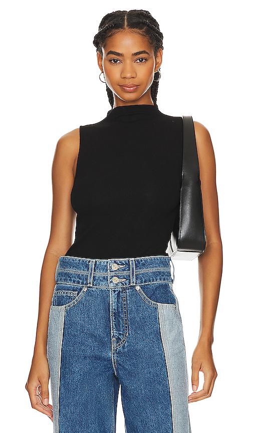 Silk Knit Rib Sleeveless Mockneck Enza Costa Product Image