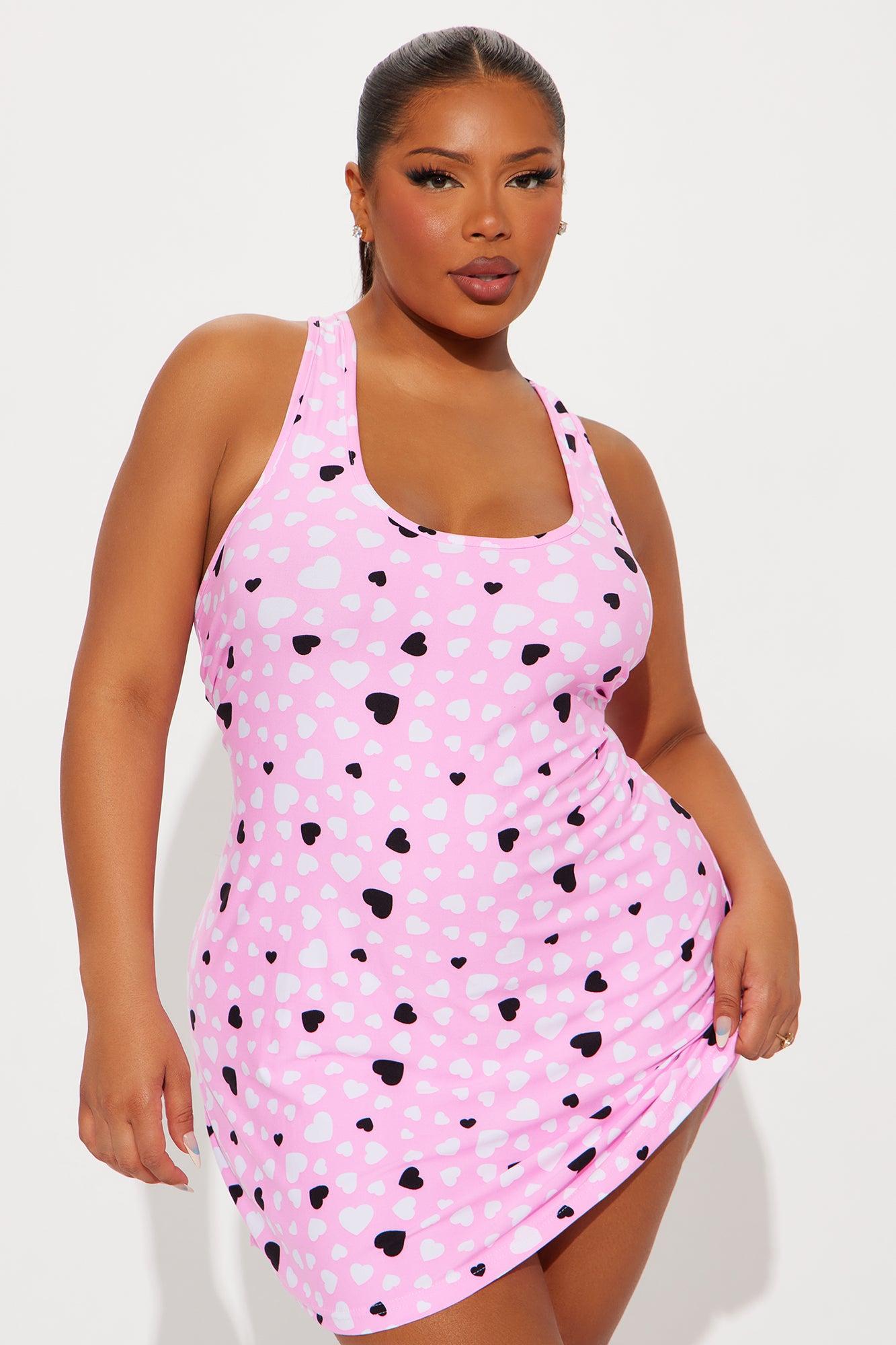 Crazy For Love PJ Sleep Dress - Pink Female Product Image