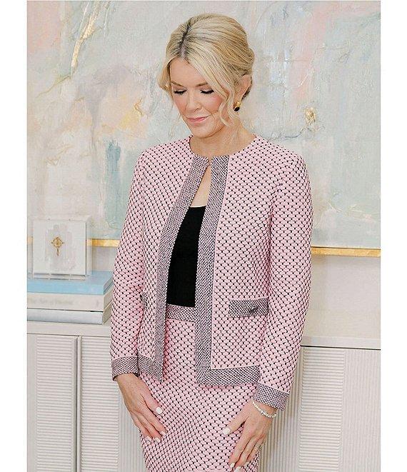 Ming Wang x Family Savvy Coordinating Shell Stitch Knit Straight Pencil Skirt Product Image