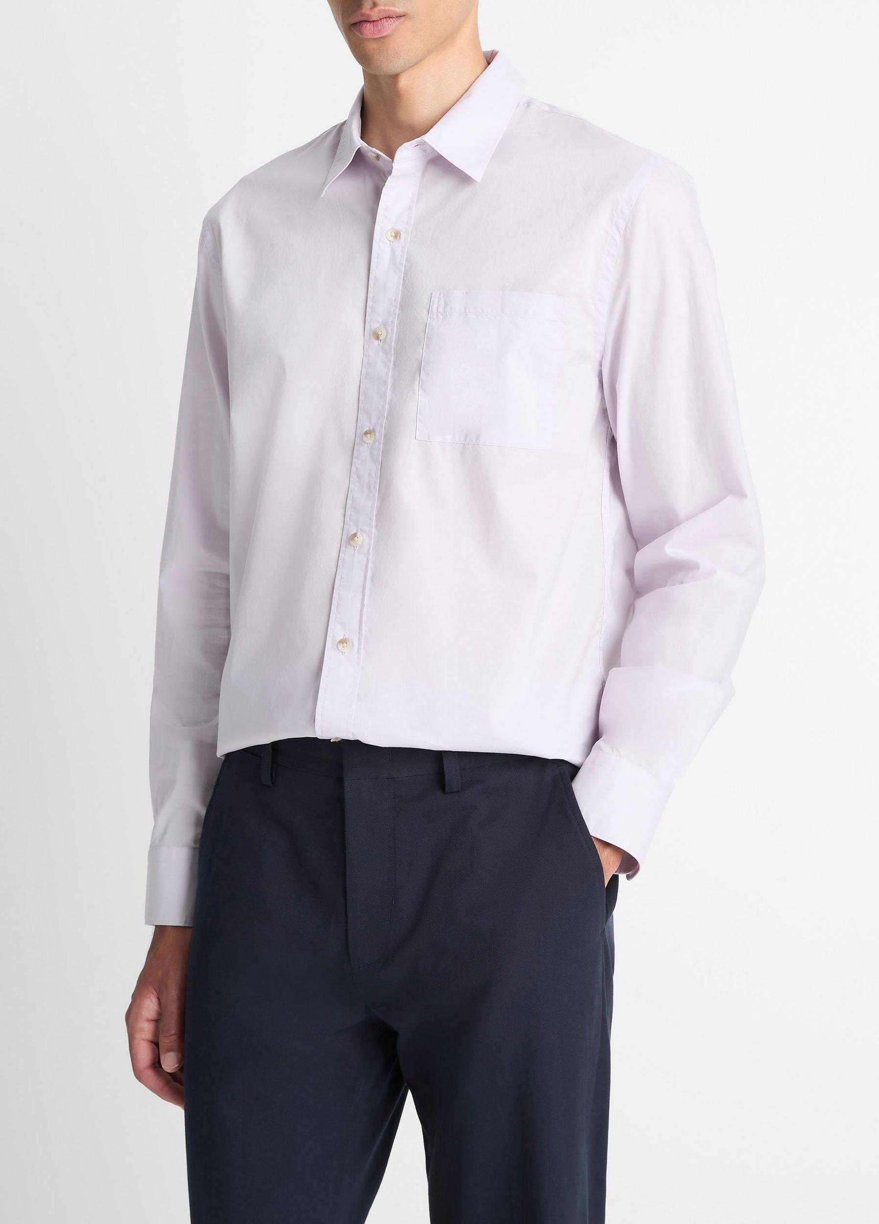 Cotton Poplin Button-Front Shirt Product Image