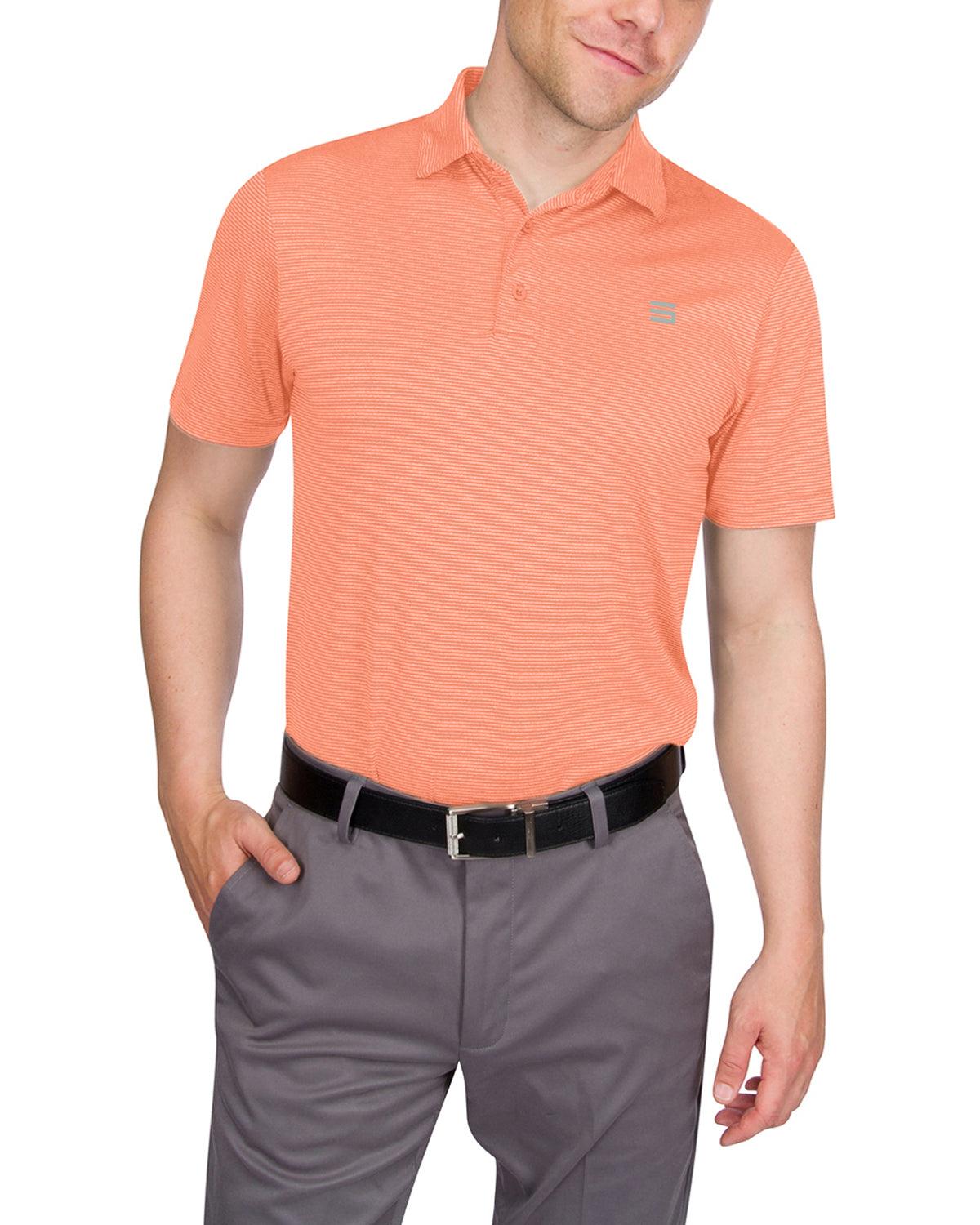 Three Sixty Six Men’s Thin-Striped Golf Polo Shirt Male Product Image