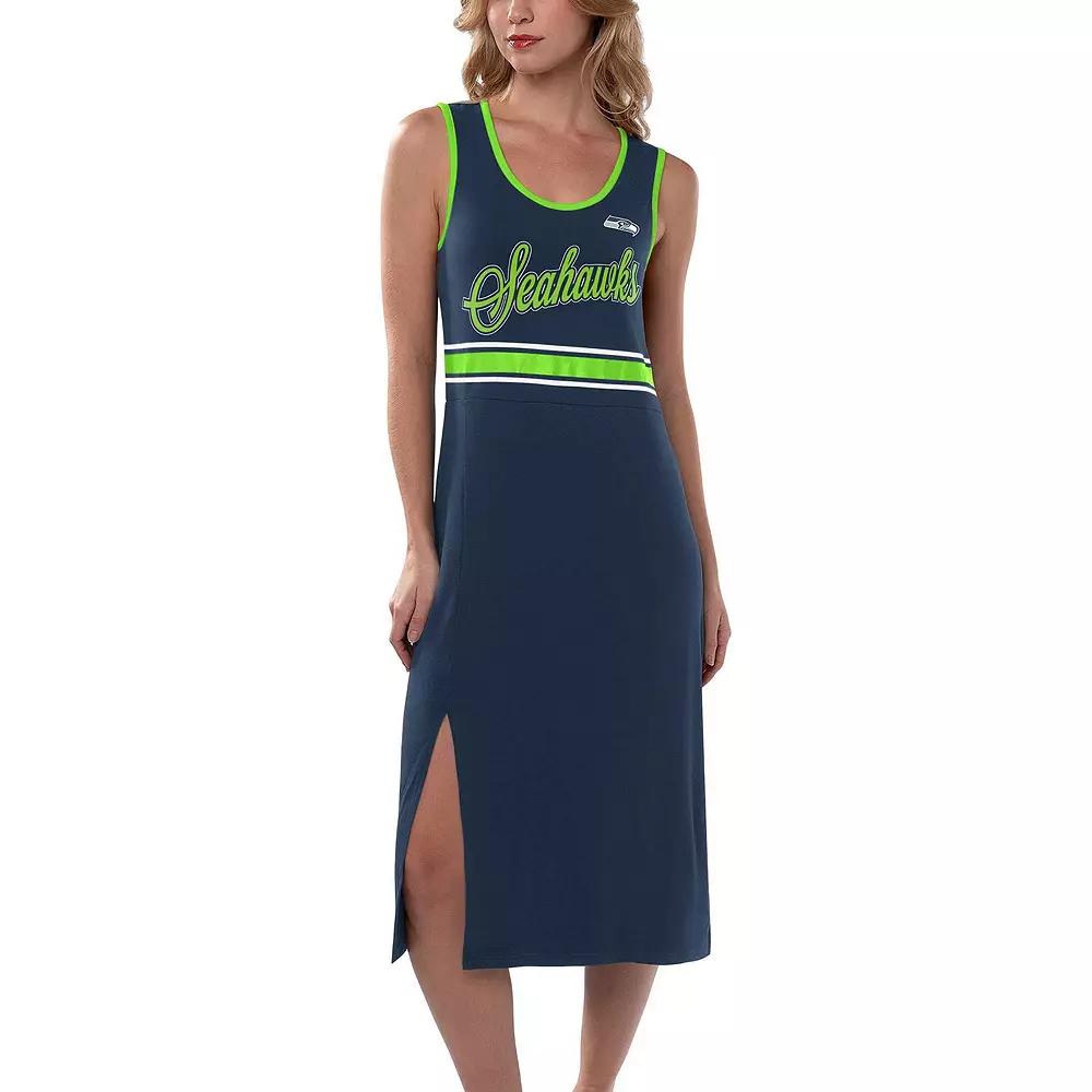 Women's G-III 4Her by Carl Banks College Navy Seattle Seahawks Main Field Maxi Dress,  Product Image