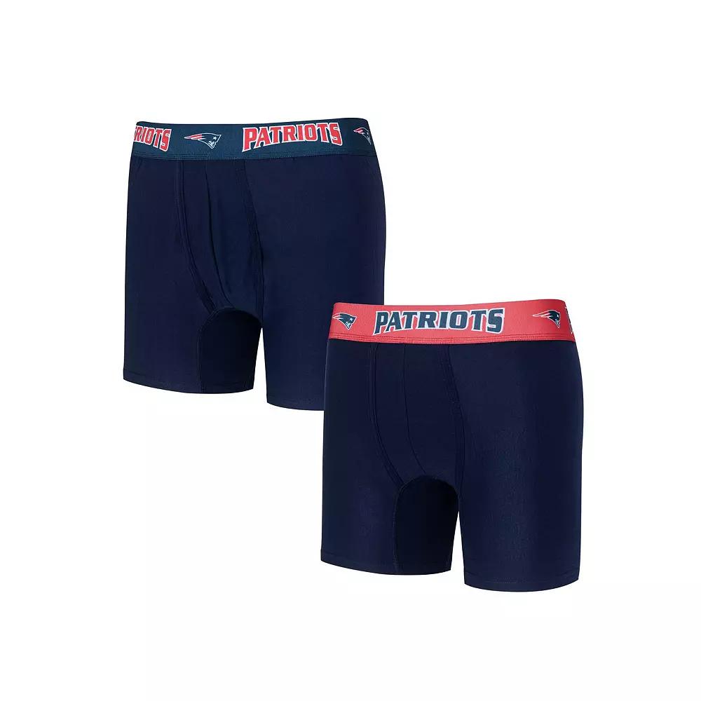Men's Concepts Sport Navy/Red New England Patriots 2-Pack Boxer Briefs Set,  Product Image