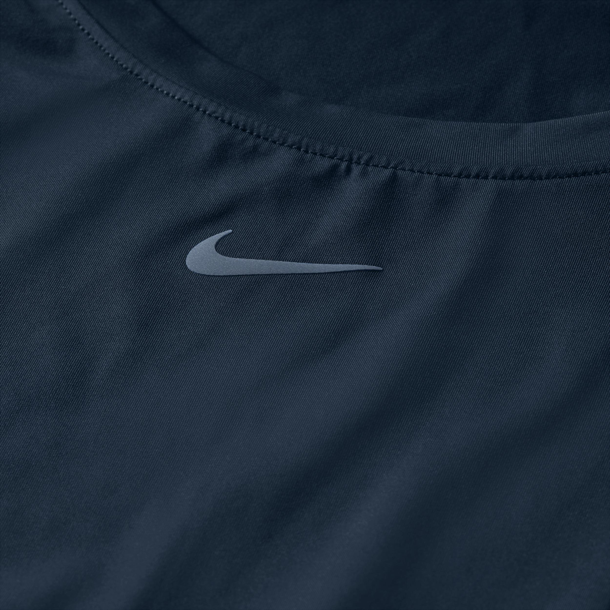 Nike Womens Nike One Classic DF SS Top - Womens Armory Navy/Black Product Image