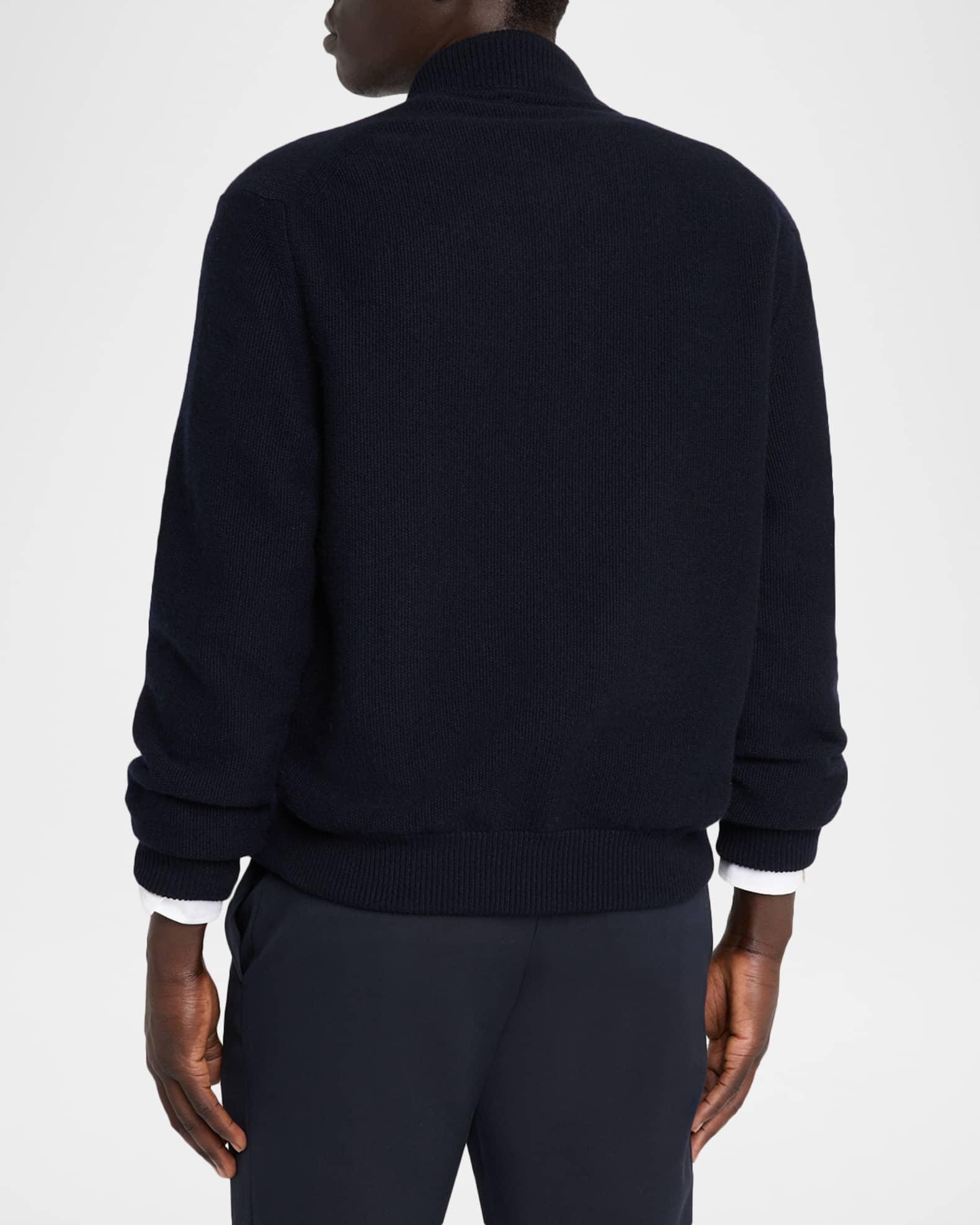 Men's Cotton and Cashmere Knit Full-Zip Bomber Sweater Product Image
