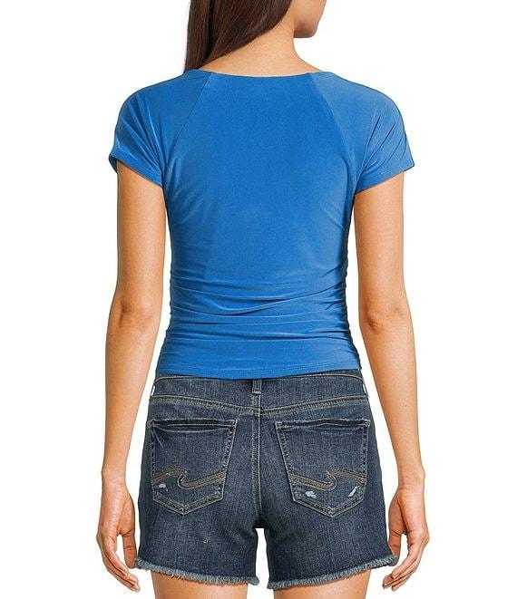 Moa Moa Square Neck Short Sleeve Top Product Image