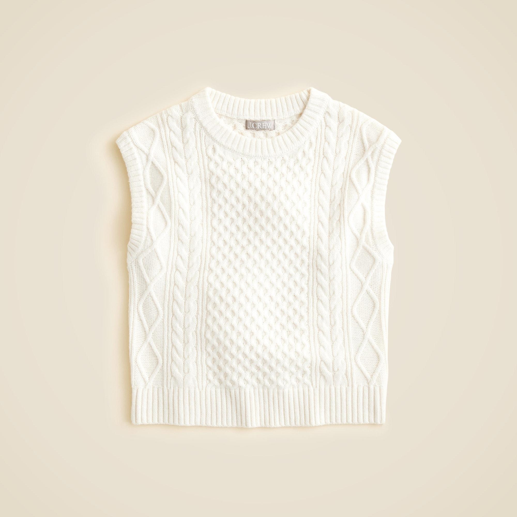 Cable-knit shell in wool blend Product Image