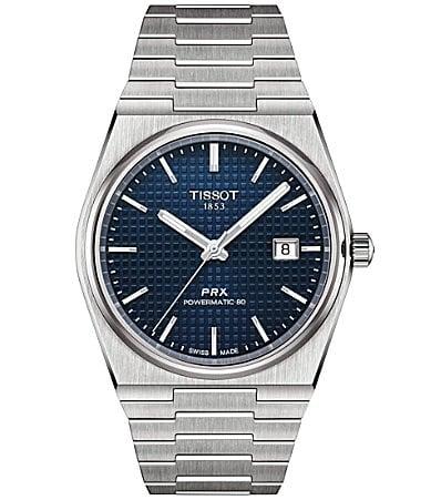 Tissot Mens Prx Automatic Stainless Steel Tonneau Bracelet Watch Product Image