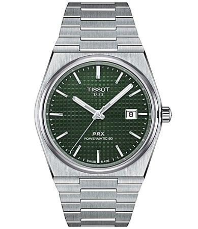 Tissot Mens Prx Automatic Stainless Steel Tonneau Bracelet Watch Product Image