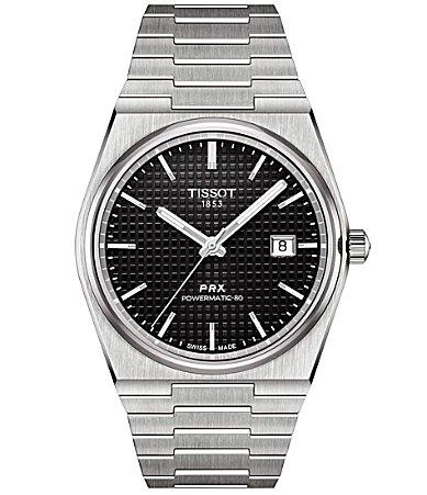 Tissot Mens Prx Automatic Stainless Steel Tonneau Bracelet Watch Product Image