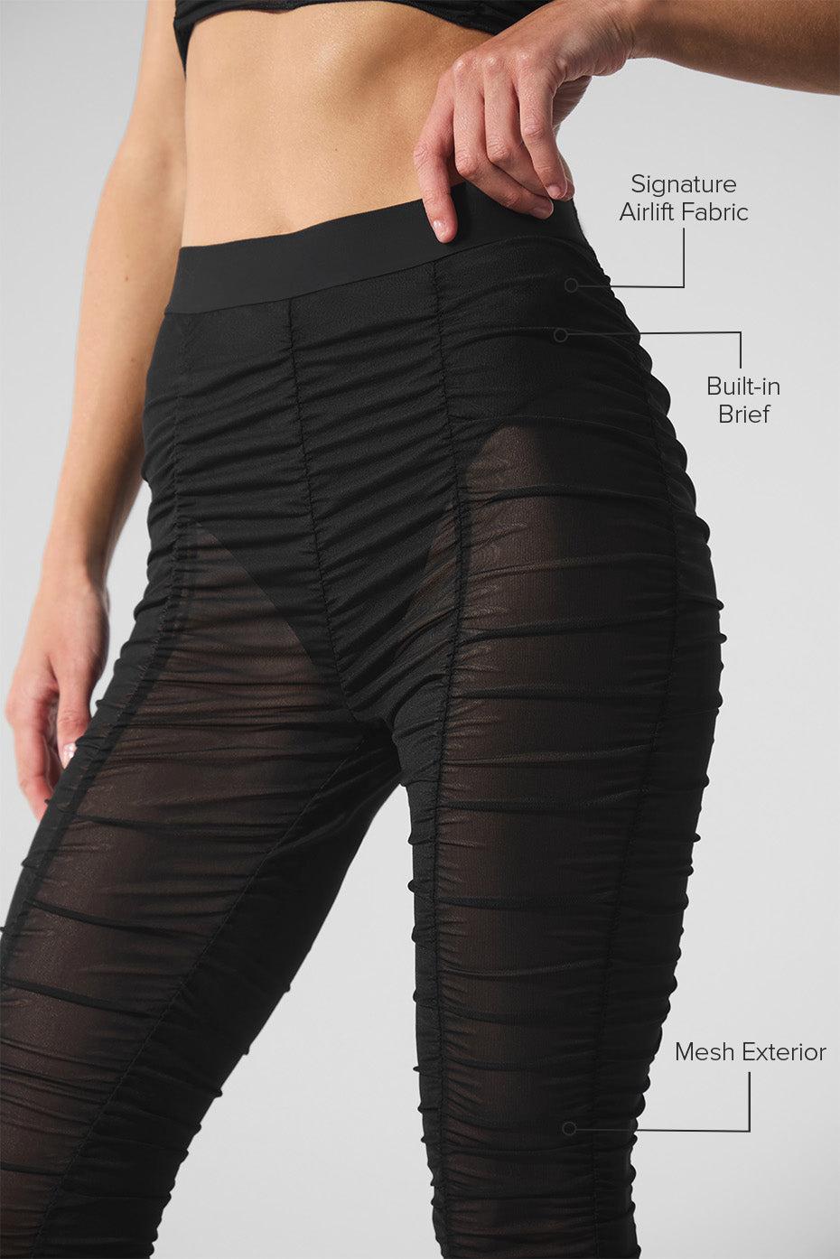 Airlift Mesh High-Waist Cherish Legging - Black Product Image