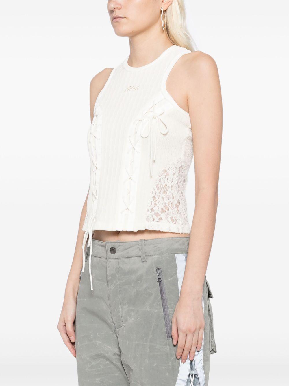 lace-up sleeveless top Product Image