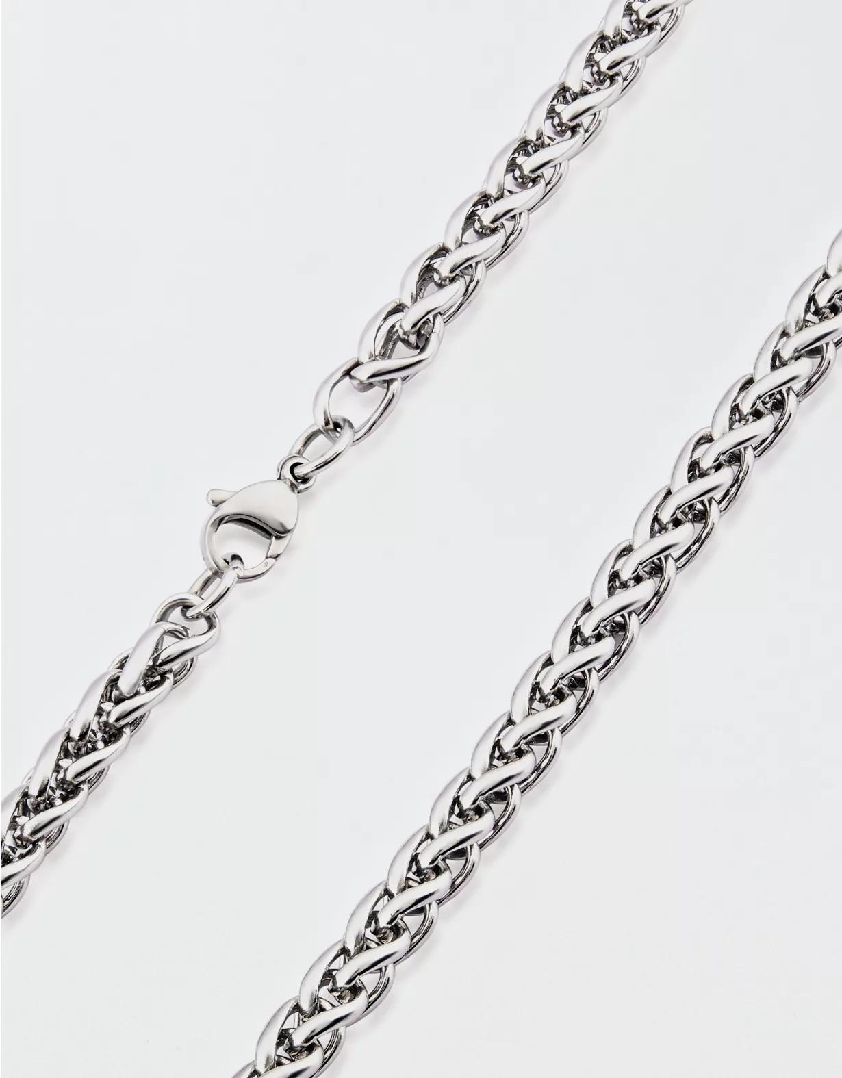 West Coast Jewelry Stainless Steel Polished Spiga Chain Necklace Product Image