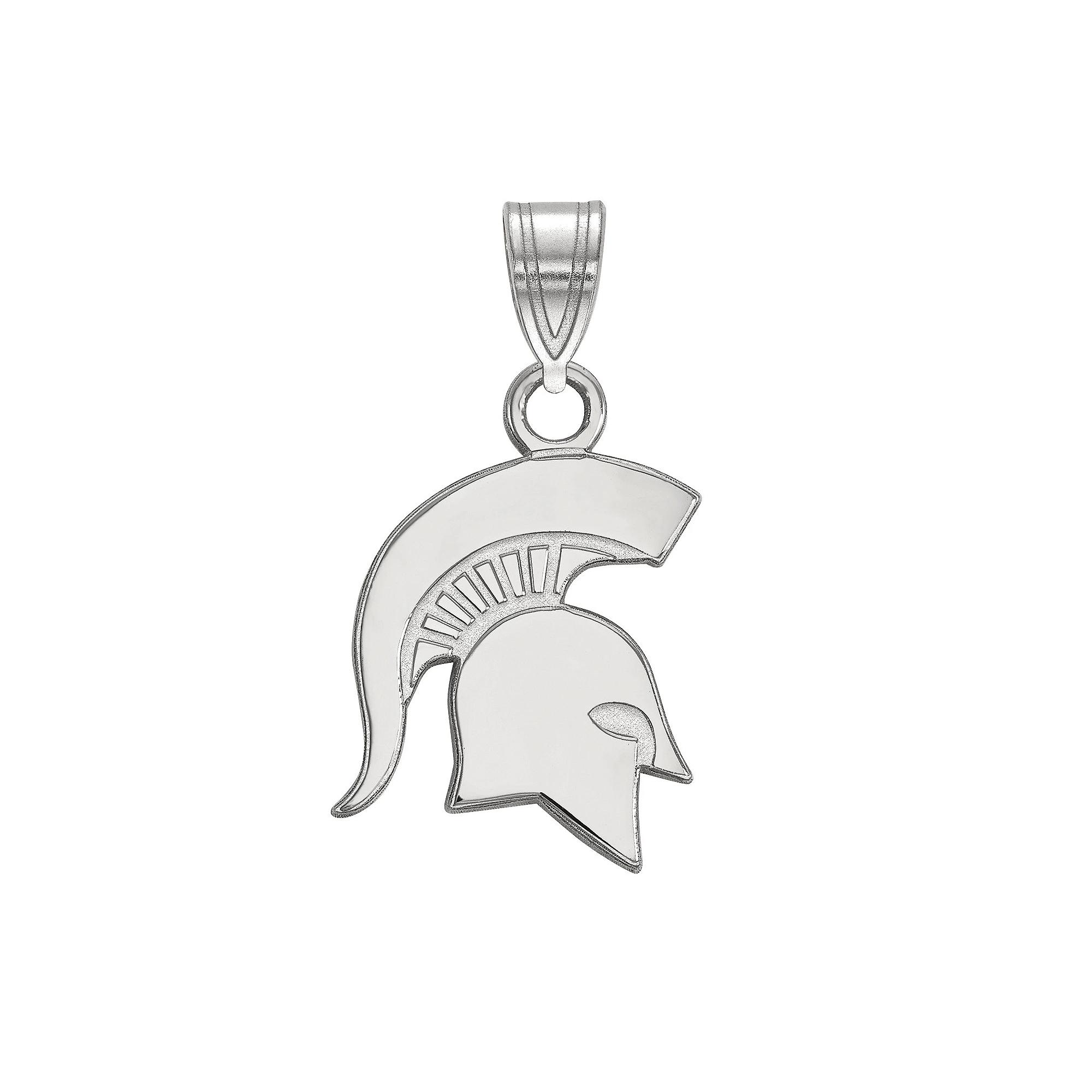 LogoArt Michigan State Spartans Sterling Silver Small Pendant, Women's, Size: 18 mm Product Image