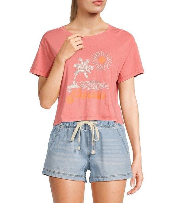 Roxy Paraiso Short Sleeve Cropped Graphic T-Shirt Product Image