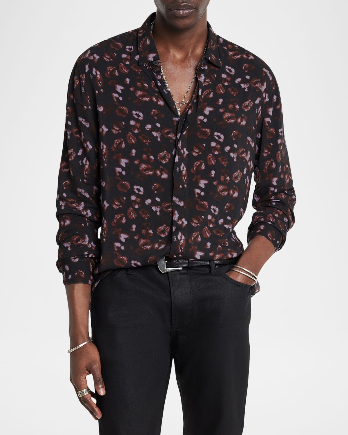 Men's Rodney Kiss-Print Sport Shirt Product Image