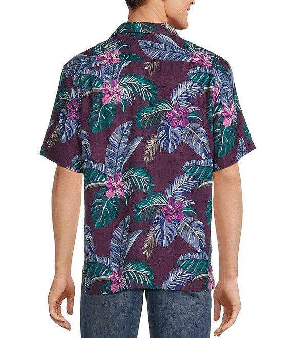 Tommy Bahama Frond Fushion Short Sleeve Jacquard Silk-Blend Shirt Product Image