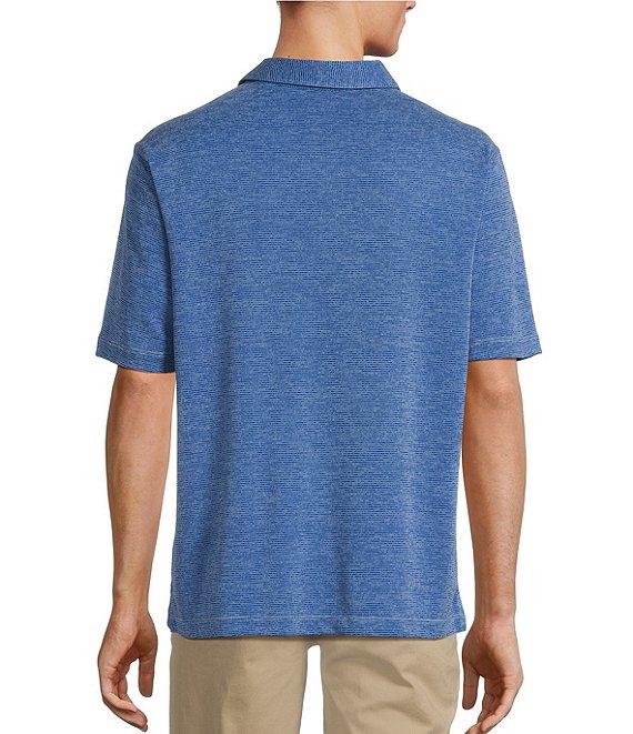 Roundtree & Yorke Short Sleeve Stripe Polynosic Polo Shirt Product Image