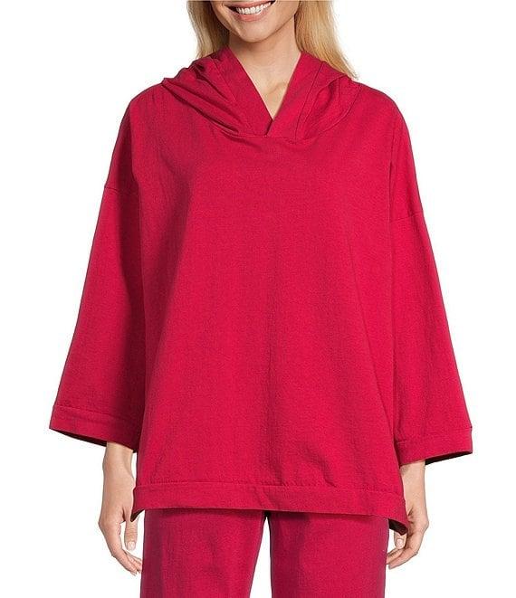 Bryn Walker Frank Cotton Jersey V-Neck Bracelet Sleeve Hoodie Product Image