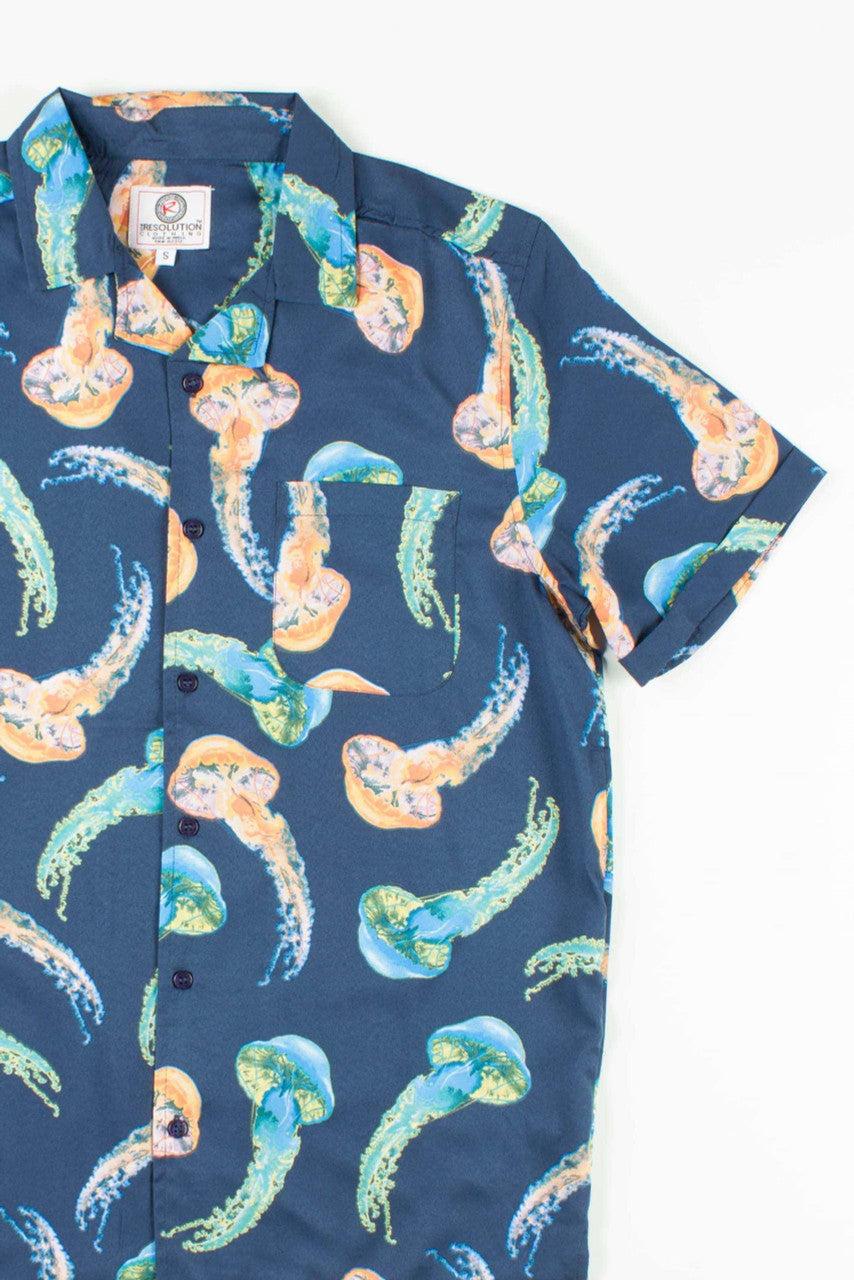 Neon Jellyfish Hawaiian Shirt Product Image