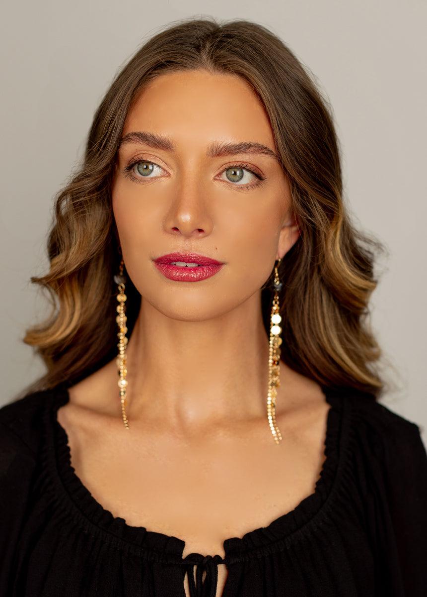 Sagitta Earrings in Stone Female Product Image