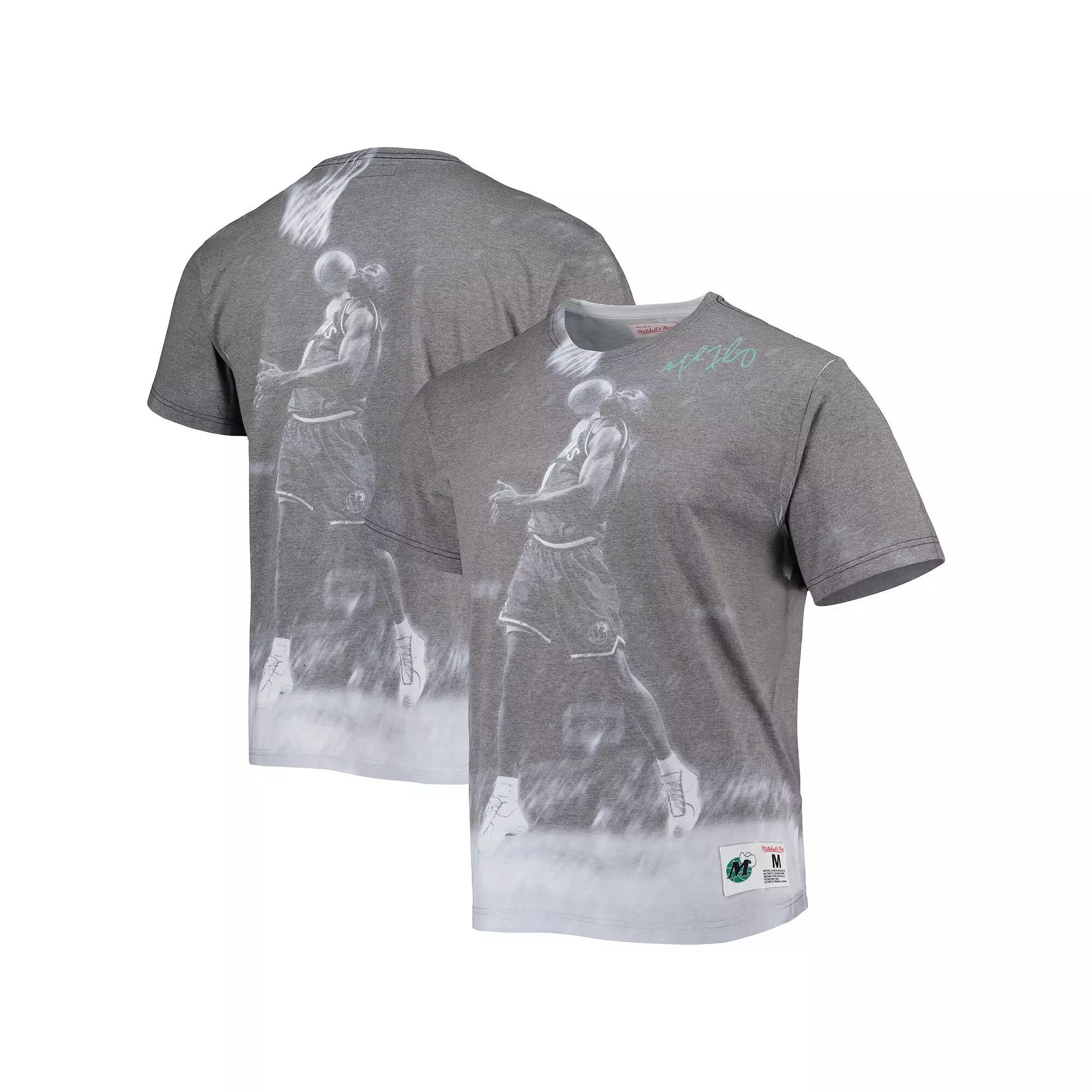Men's Mitchell & Ness Michael Finley Heather Gray Dallas Mavericks Above The Rim T-Shirt,  Product Image