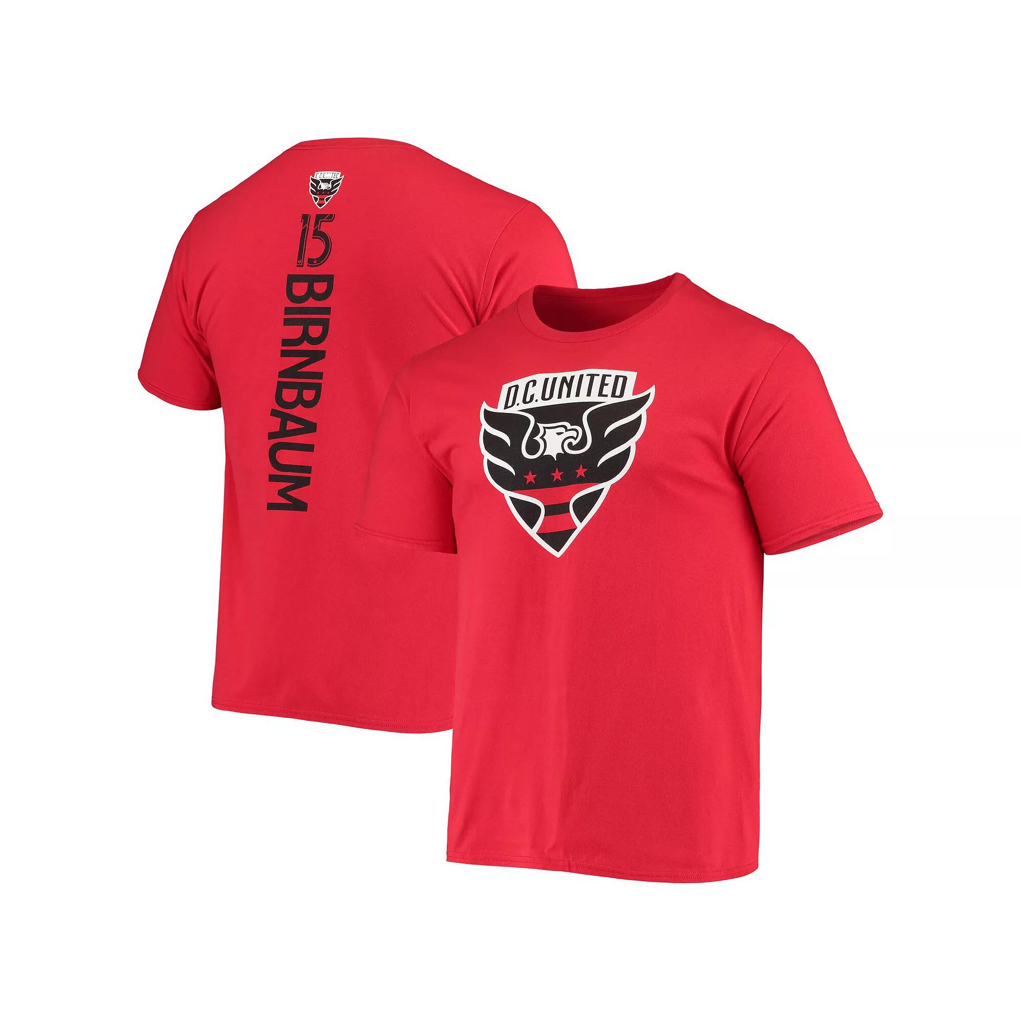 Men's Fanatics Branded Steve Birnbaum Red D.C. United Backer Name & Number T-Shirt, Size: Large, Dcu Red Product Image