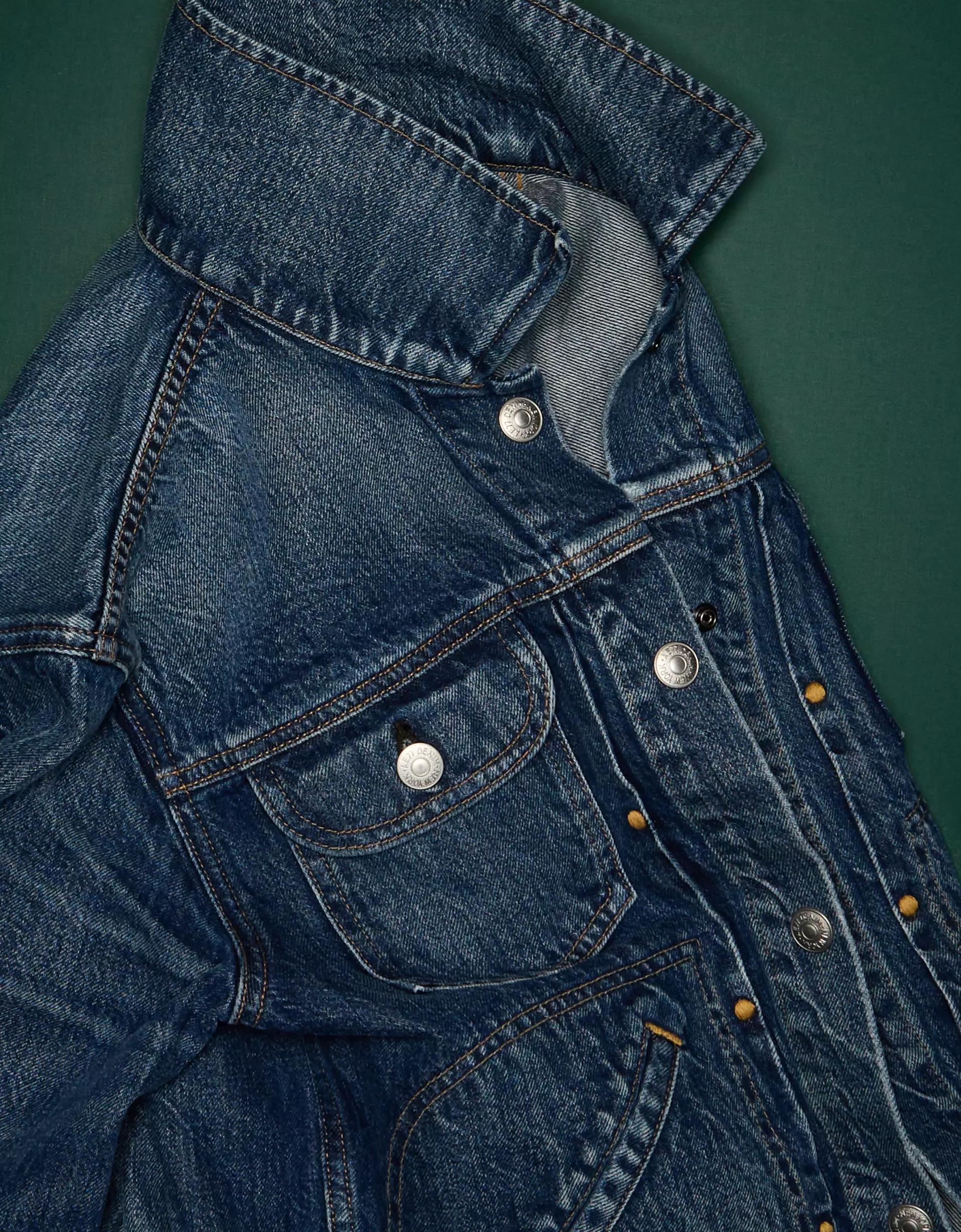 AE77 Premium Shrunken Denim Jacket Product Image