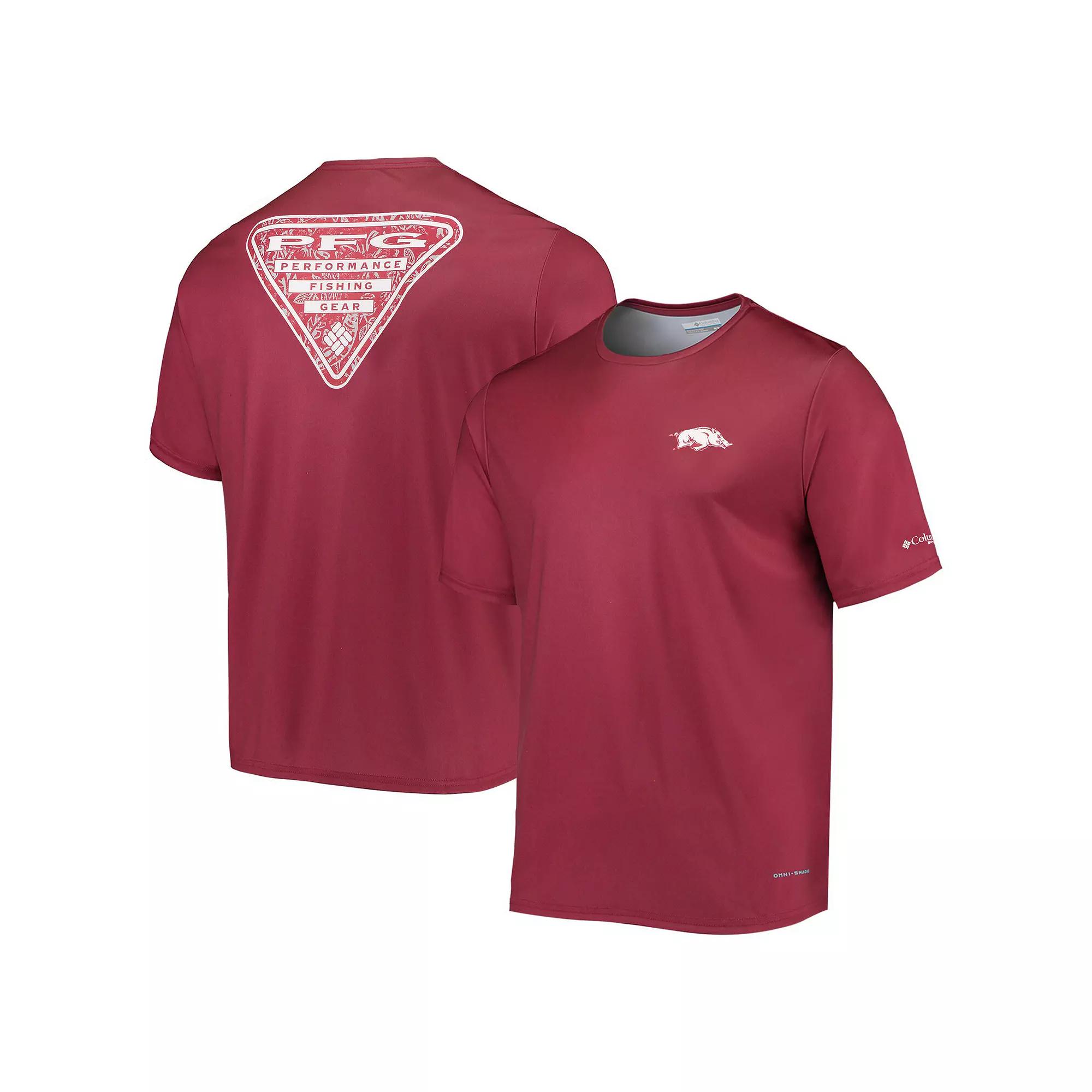 Men's Columbia Crimson Oklahoma Sooners Terminal Tackle Omni-Shade T-Shirt,  Product Image