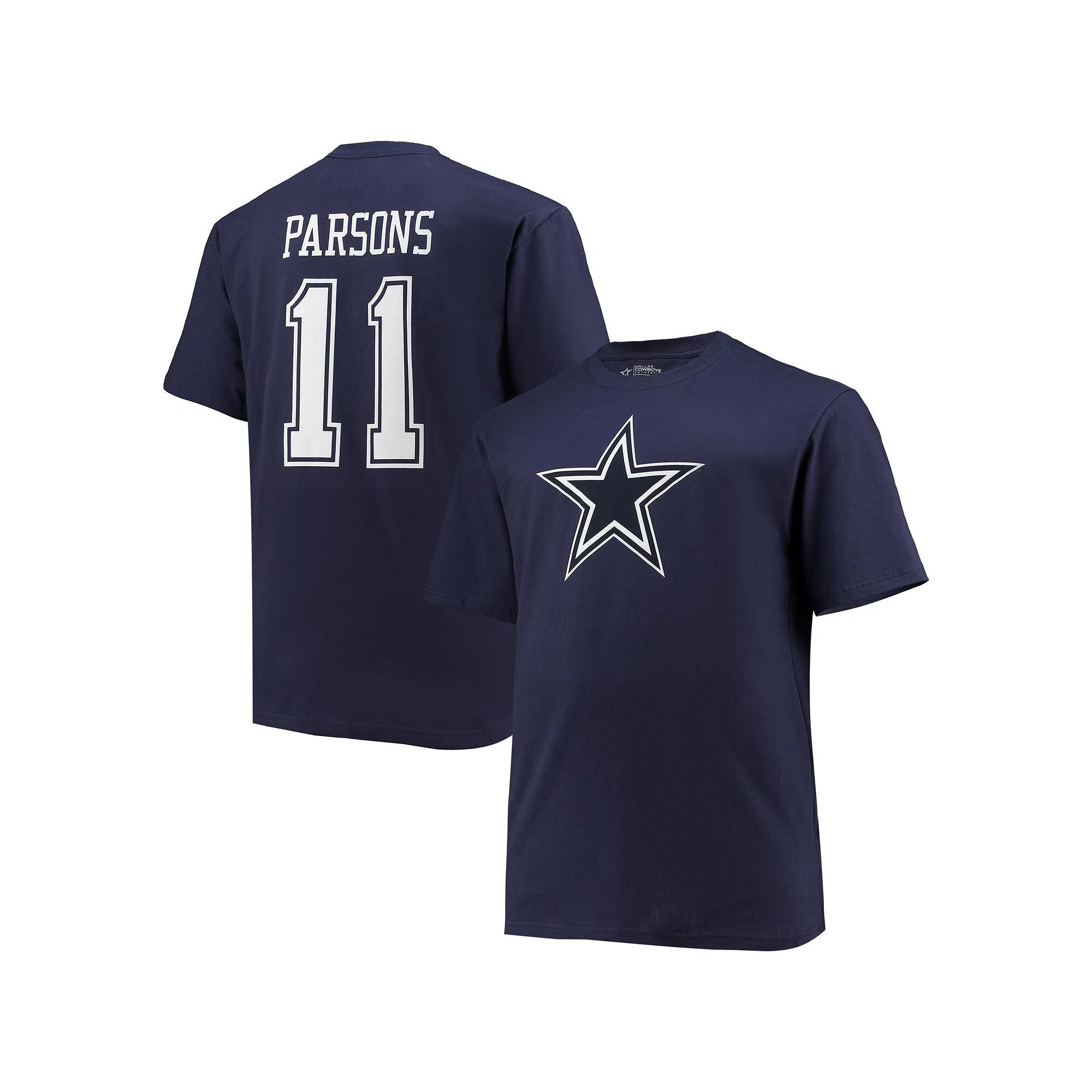 Men's Fanatics Branded Micah Parsons Navy Dallas Cowboys Big & Tall Player Name & Number T-Shirt, Size: 3XB, Blue Product Image