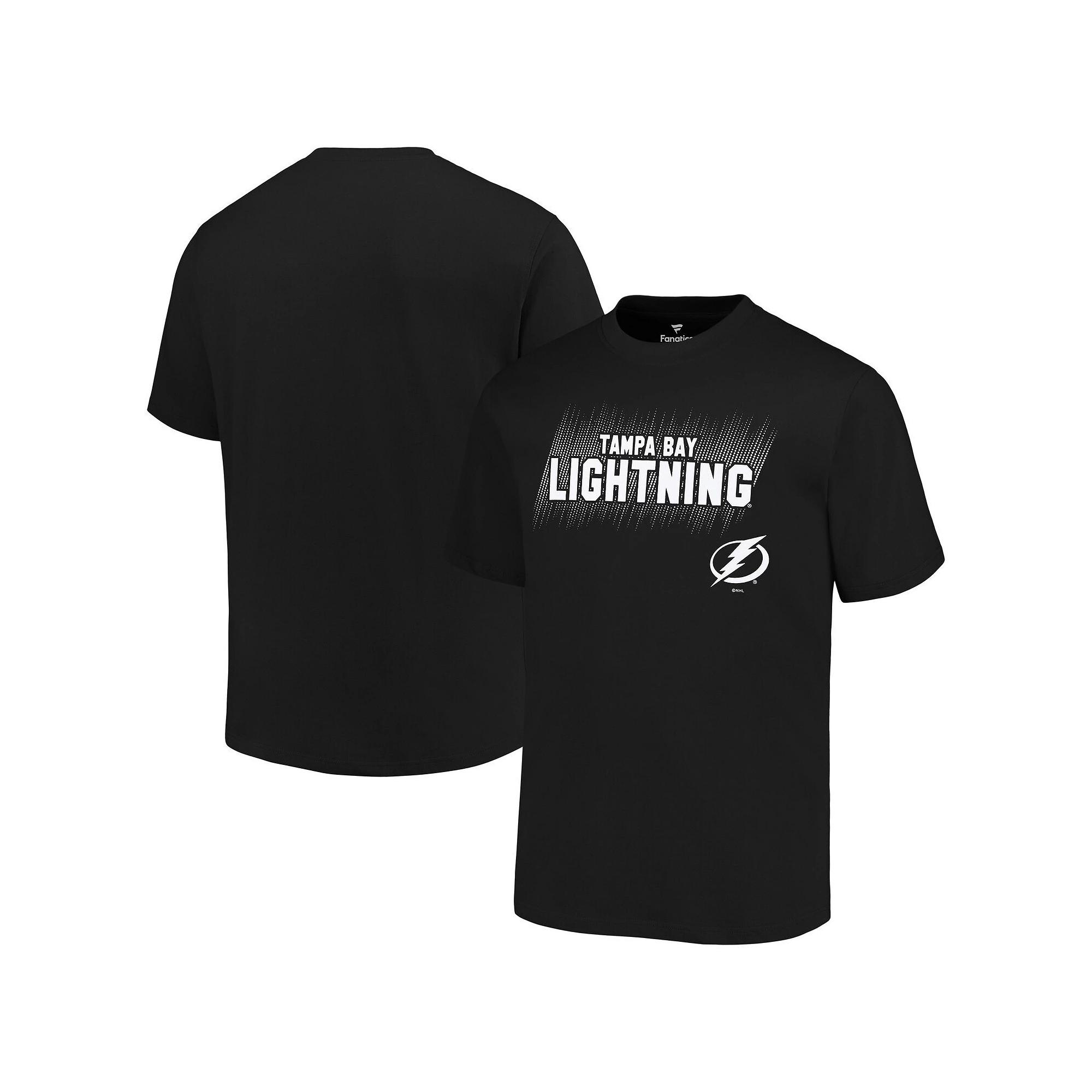 Men's Fanatics Black Tampa Bay Lightning Big & Tall Wordmark T-Shirt,  Product Image