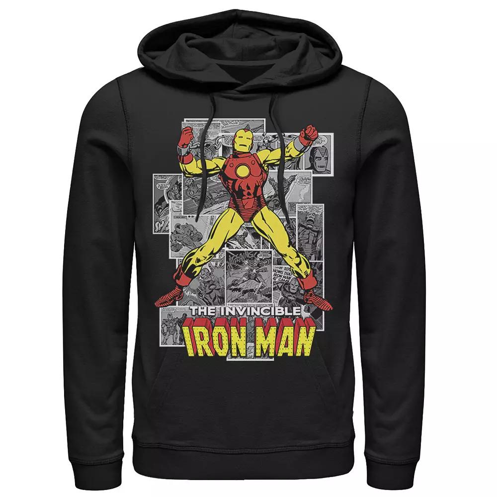 Men's Marvel Avengers Iron Man Comic Panel Portrait Hoodie,  Product Image