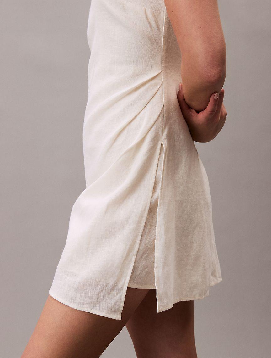 Linen Cotton Romper Dress Product Image