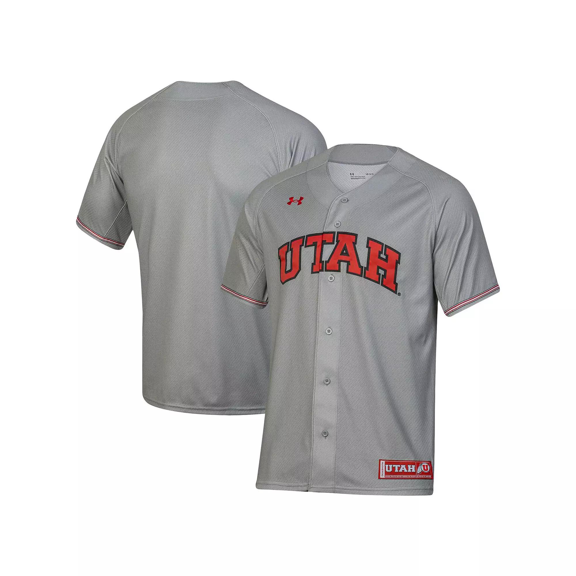 Men's Under Armour Gray Utah Utes Replica Baseball Jersey,  Product Image