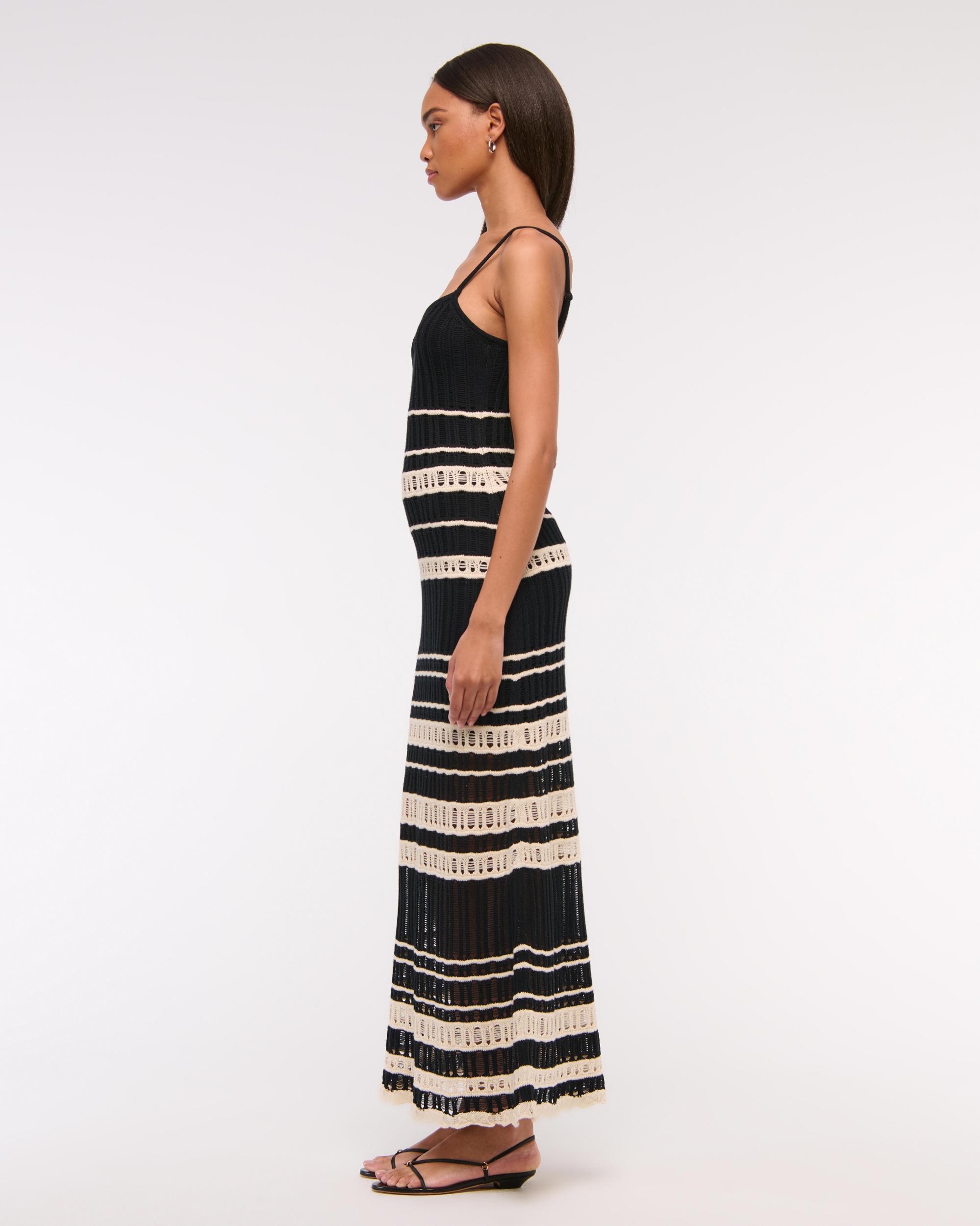 Crochet-Style Maxi Dress Product Image